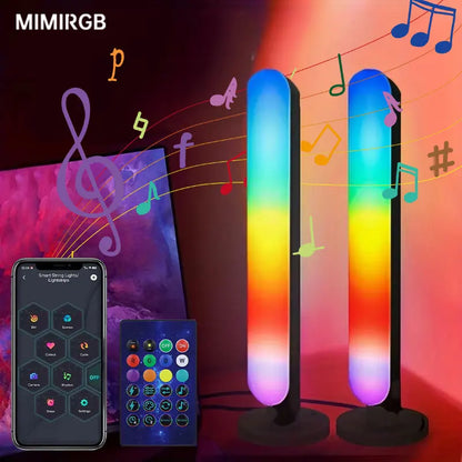 I YAN RGB Rhythm Light bar with customizable colors, remote control, USB power, designed for gaming and desktop ambient lighting.