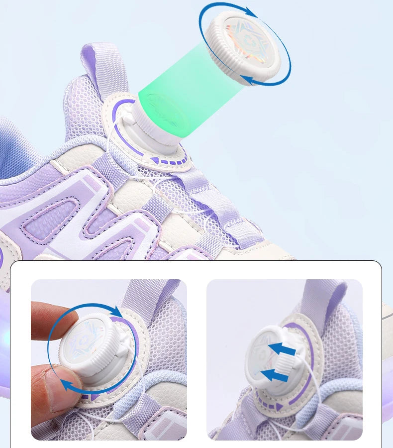Roller Skate Shoes Kids Sneakers With 4 Wheels LED Light Luminous Children Glowing Fashion Outdoor Sports Shoes Girls Boys Gifts