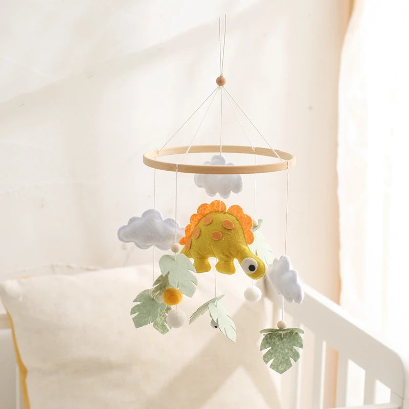 Hot Air Balloon Wooden Baby Crib Mobile – Musical Bed Bell & Rattles for Newborns 0–12M - I YAN
