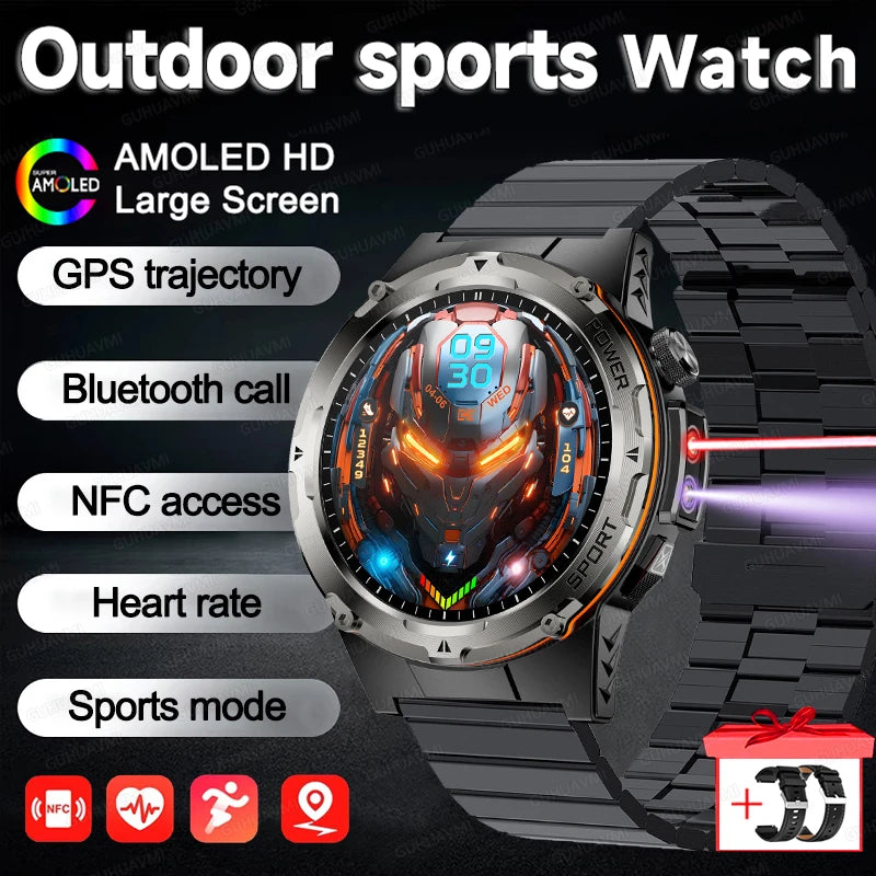 NEW Top Popular Outdoors GPS tracker Sports Smart Watch Men 500mAh NFC HD Call IP68 depth waterproof Smart Watch T-REX3 Men