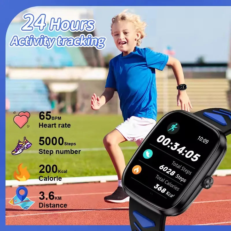 Kids Smartwatch Teenage Pedometer Sports Children Smartwatch – Wireless Calling Student Gift for Boys & Girls - I YAN