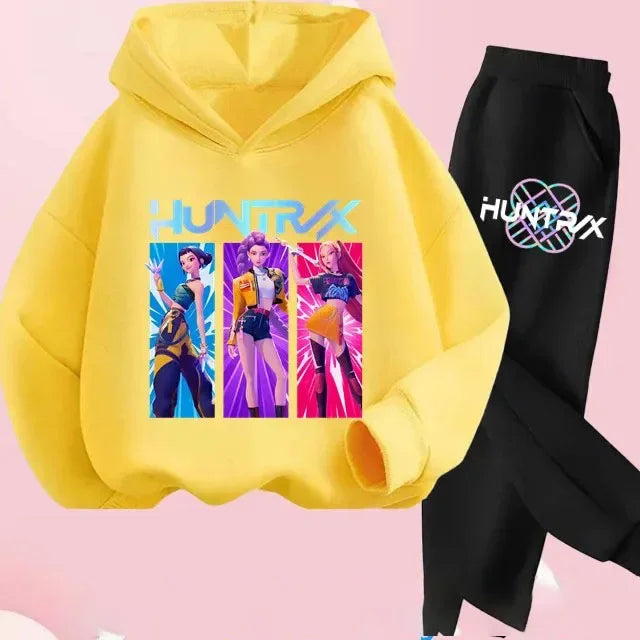 K-Pop Demon Hunters Kids Hoodie Set – Soft Breathable Sweatshirt Suit Girls & Boys Ages 4-13 - I YAN