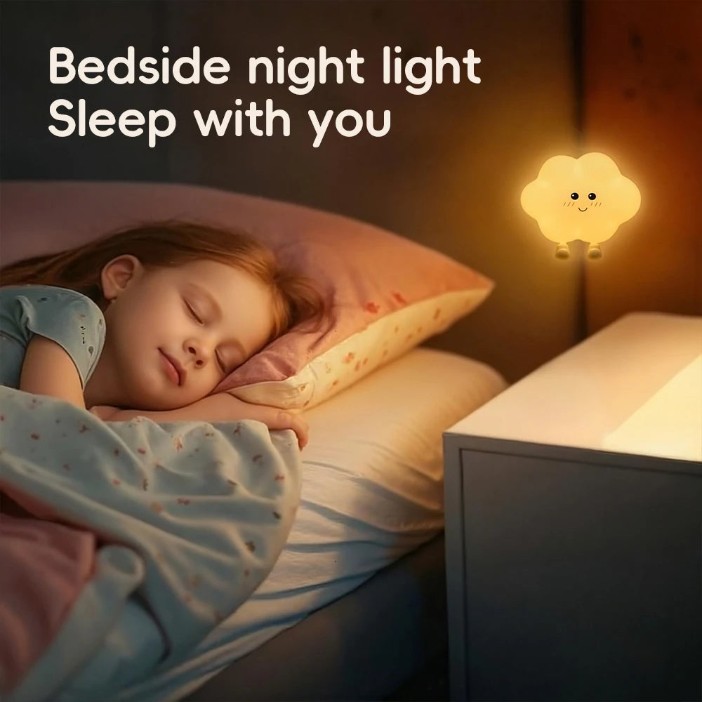 Star Moon Silicone Night Light Touch Sensor Nursery Sleeping Nightlights 3 Level Brightness Wall Light For Kids Chritmas Gift