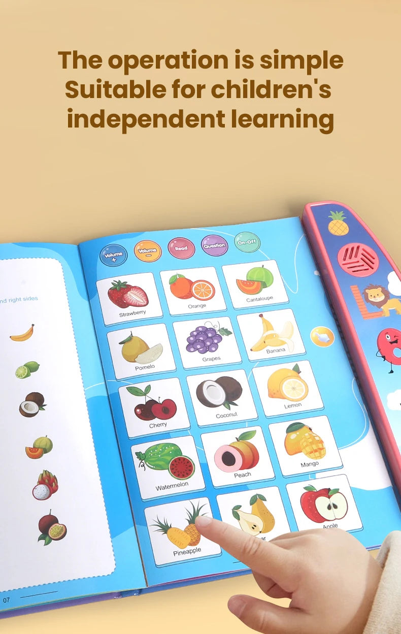 Kids electronic audio book device by I YAN, featuring colorful buttons and a child-friendly design for early learning and cognitive development.