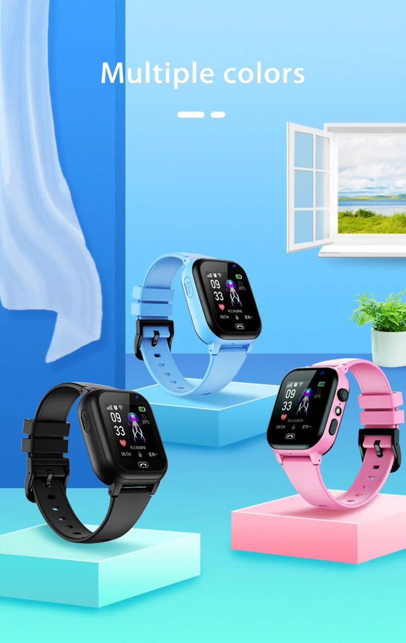 Kids Smart Watch 5G Multifunctional Waterproof IP57 SOS GPS Camera Call Sim Card Child Gifts Sport Watches Tracker 2026