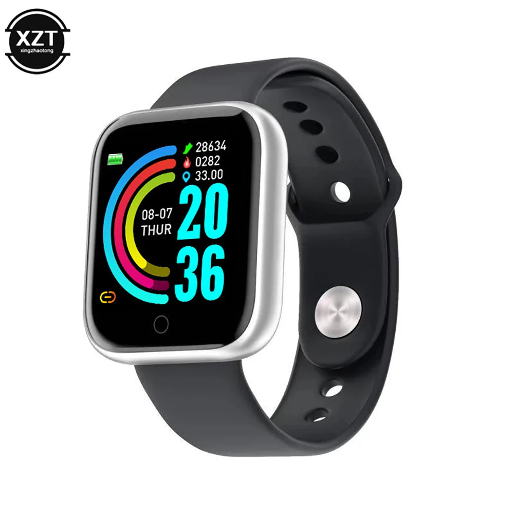 I YAN Y68 color screen sport watch with heart rate, blood pressure, pedometer, and fitness tracking for children and adults.