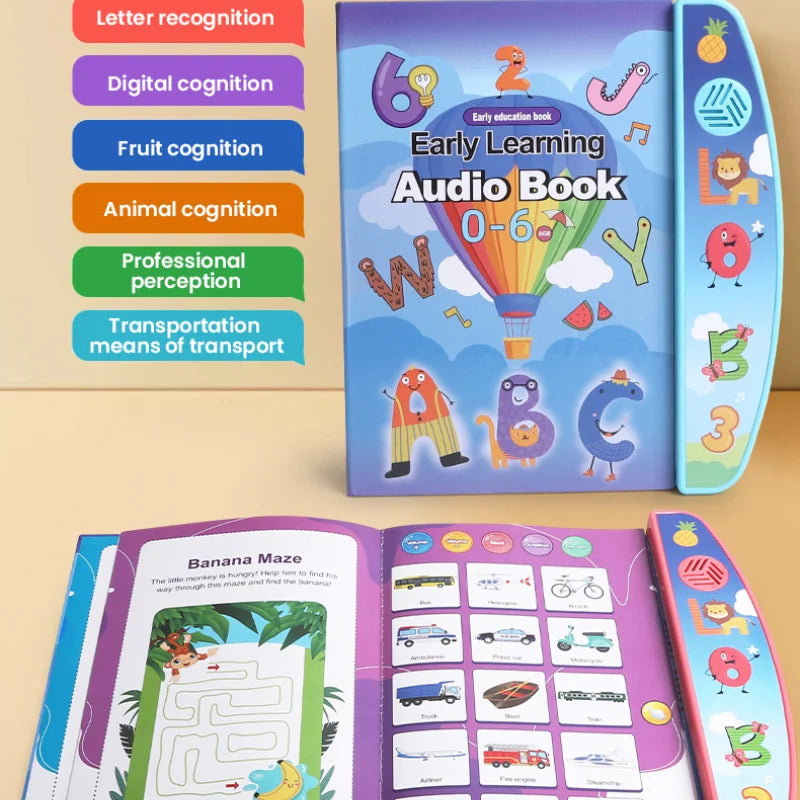 Kids electronic audio book by I YAN with colorful buttons and a child-friendly design for early learning and English education.