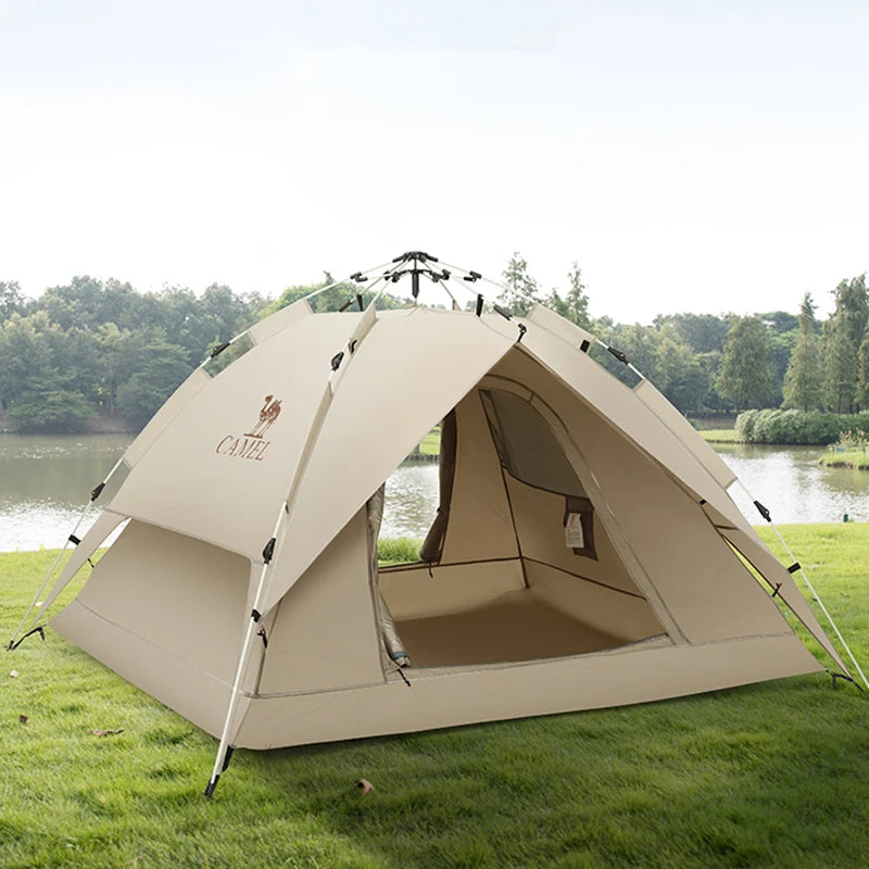 GOLDEN CAMEL 4 Person Camping Tents Travel Outdoor One-touch Tent Sun Protection Automatic Beach Tent Camping Equipment 텐트