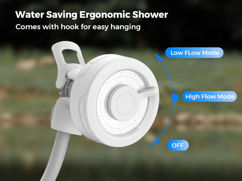 Outdoor Camping Shower Portable without Box Electric Shower Pump IPX7 Waterproof for Outdoor Shower, Car Wash, Dishwash