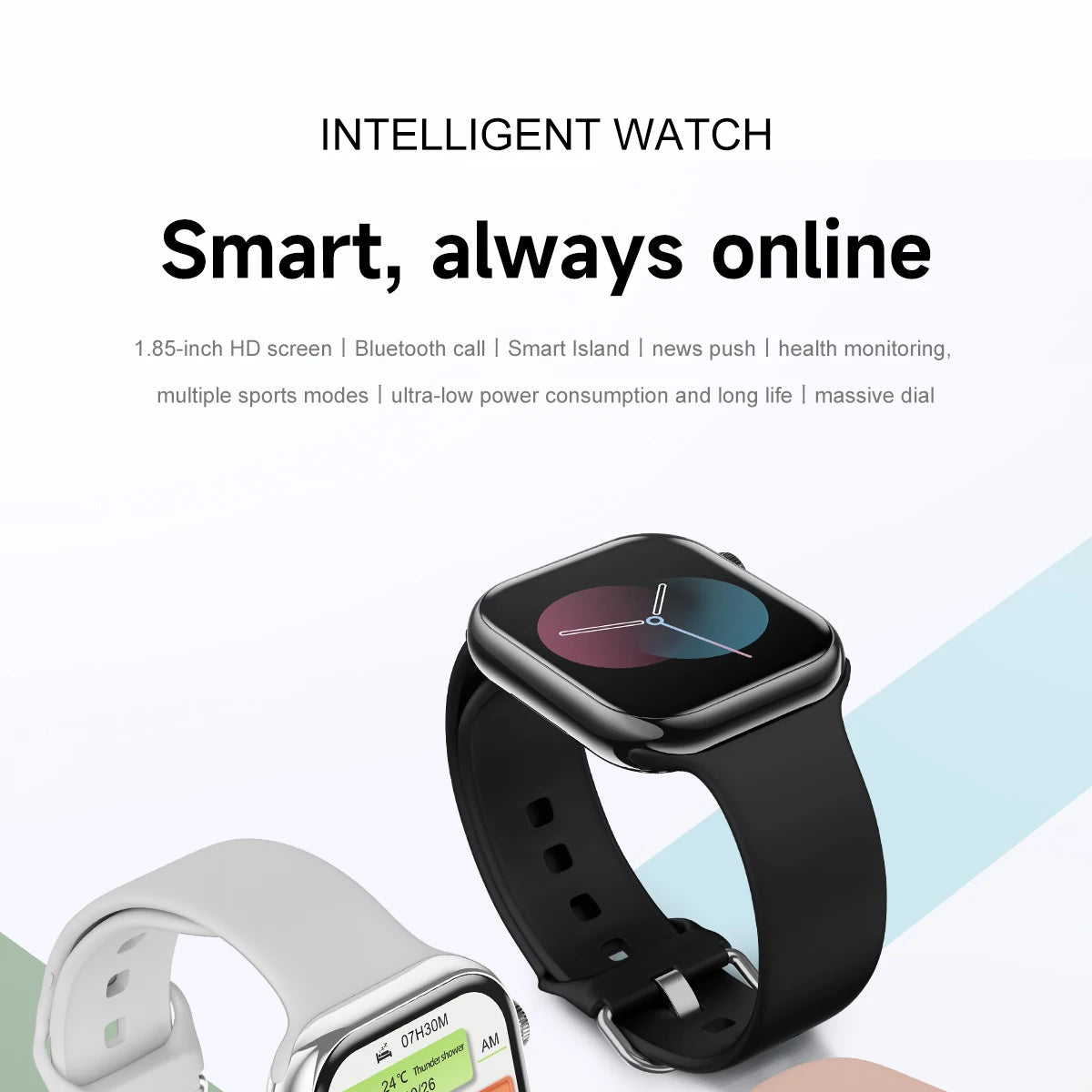 HD 1.85 inch AMOLED SmartWatch 2025 New Waterproof Bluetooth Call Health monitoring Video Woman Men smart watchs For Android IOS