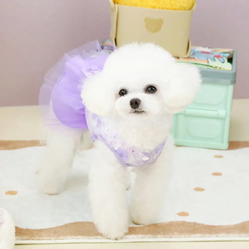 Striped Print Princess Pet Dress Breathable Sunscreen Outfit Spring Summer Collection Universal Skirt For Puppies Cats Small Pets Soft Cool Daily Holiday Cute Pet Costume Gift