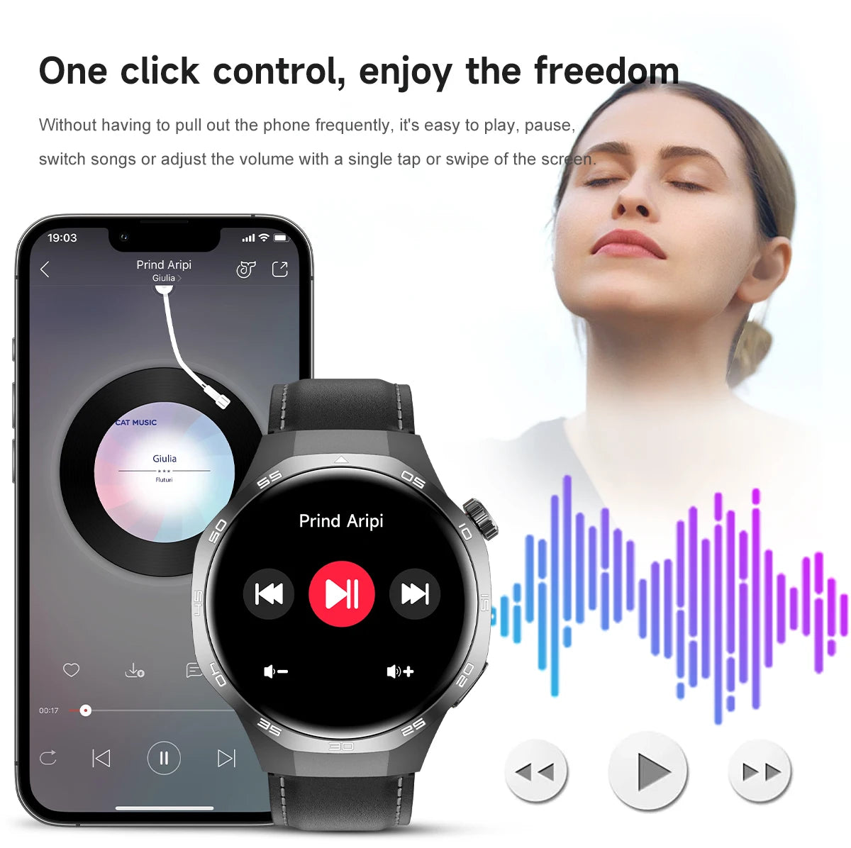 Watch 5 Pro GPS Track Compass Smart Watch Men 360*360 AMOLED Screen NFC BT Call Waterproof Health Monitor Man Smartwatches