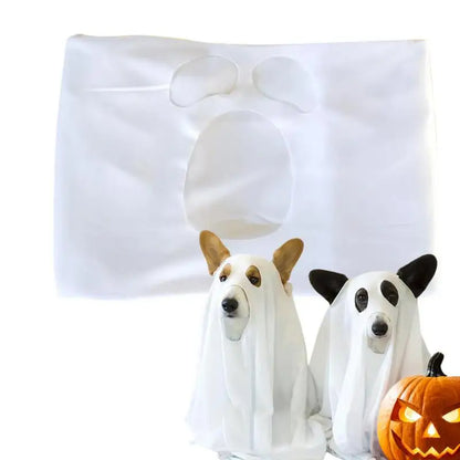 Halloween Ghost Dog Costume – Spooky Pet Cloak for Dogs