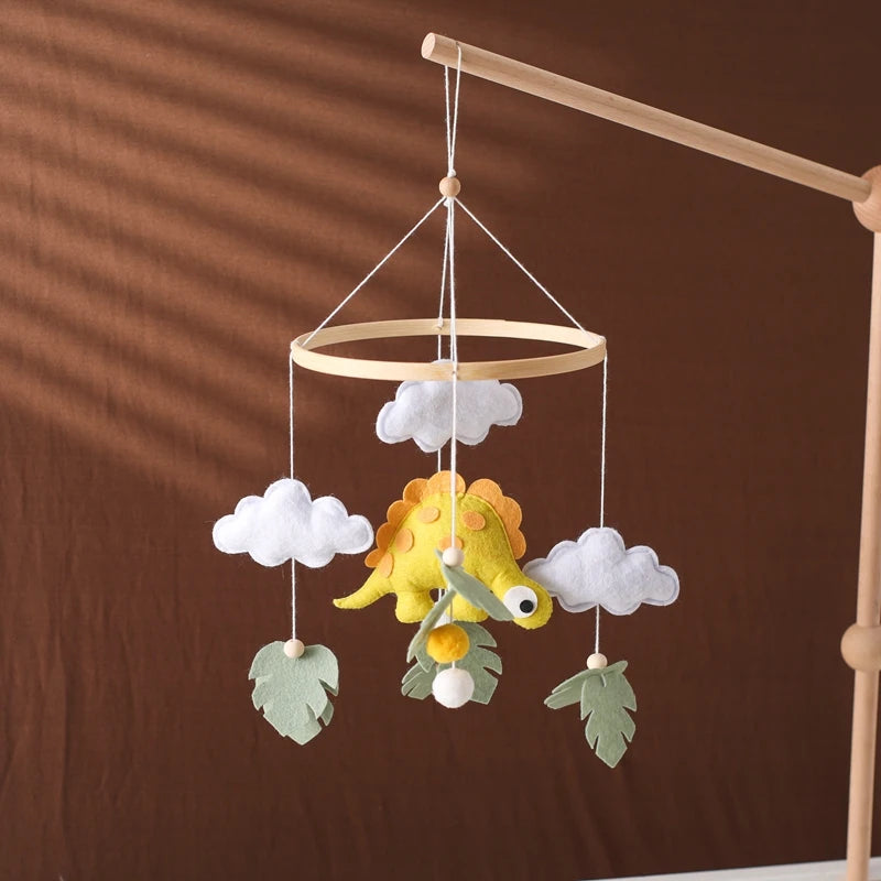 Hot Air Balloon Wooden Baby Crib Mobile – Musical Bed Bell & Rattles for Newborns 0–12M - I YAN