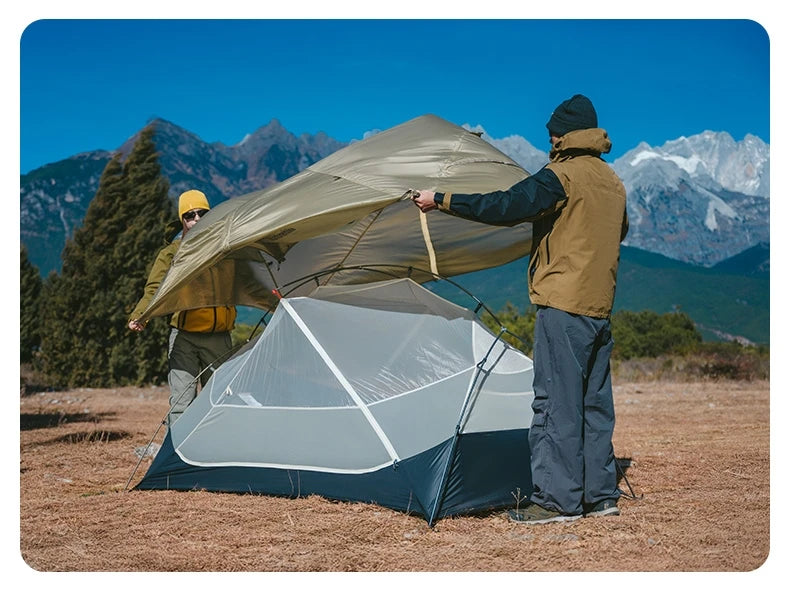 Naturehike 2025 Mongar UL Camping Tent 1-2 People 15D Nylon 3 Season Tent Waterproof Ultralight Portable Outdoor Tent With Mat