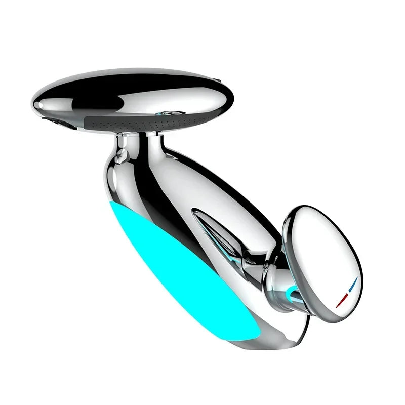 LED Basin Faucet Multi Functional Water Outlet Cold and Hot Desktop Installation Heavy Tap