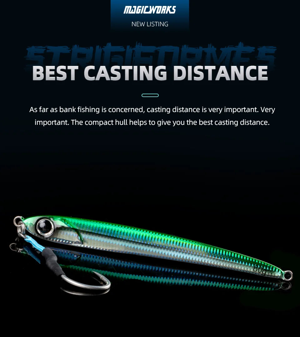 Sea Metal Jig False Bait 30g 45g 60g Lures Saltwater Fish Items Professional Tackle Fishing Lure Goods Perch Baits