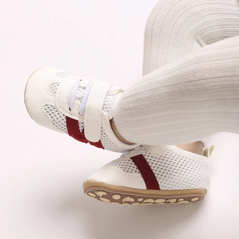 0-18 Months Baby Classic Sneakers - Letters Splicing Design, Non-Slip First Walkers, Comfortable Casual Shoes for Infants & Tod