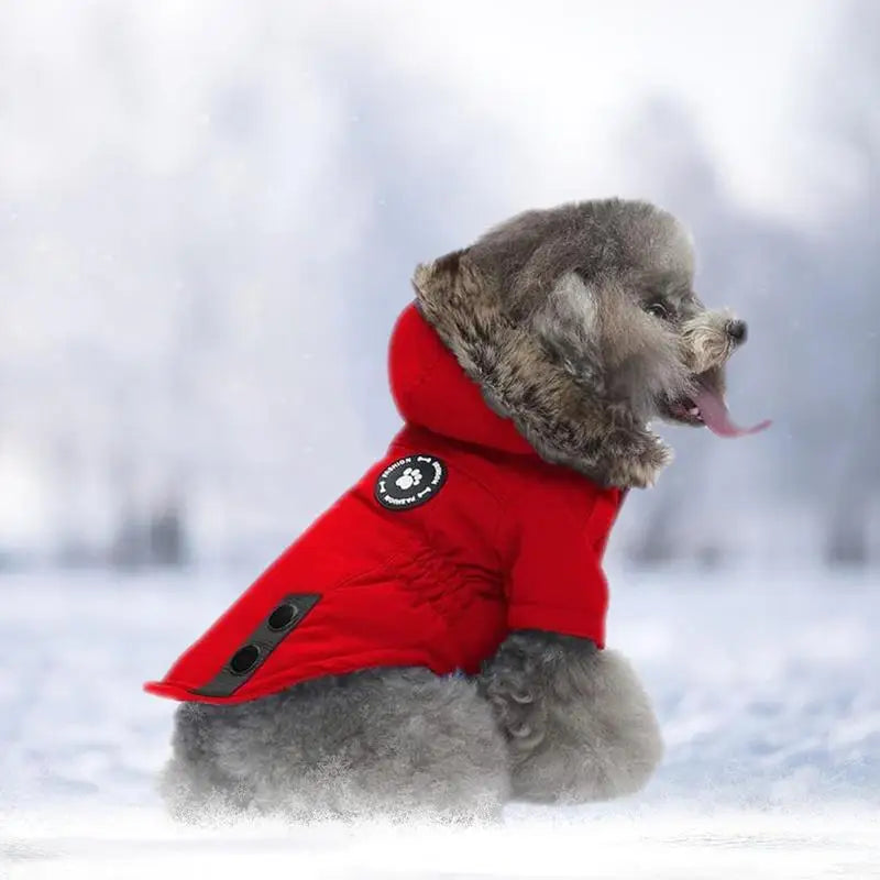 Cat Dog Doggie Down Jacket Hoodie Coat Pet Clothes Warm Clothing For Small Dogs Winter Thick Padded Warm Coat Vest Clothes For