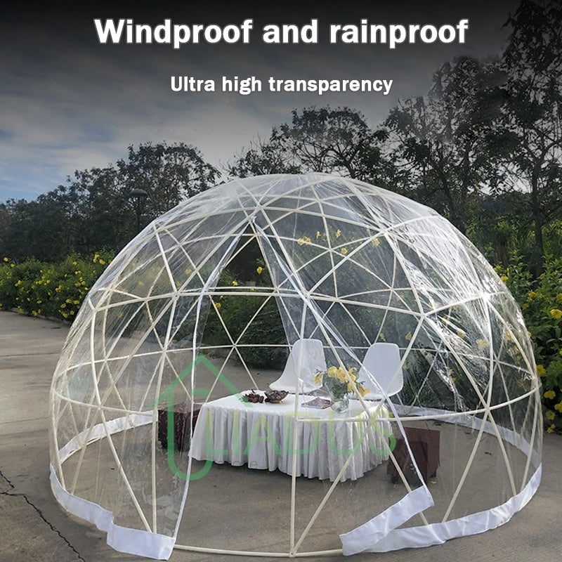 3.6M TPU Clear Bubble Dome Tent Luxury PVC Garden Style for Outdoor Events Parties Camping Cafe Dining Durable Weather Resistant