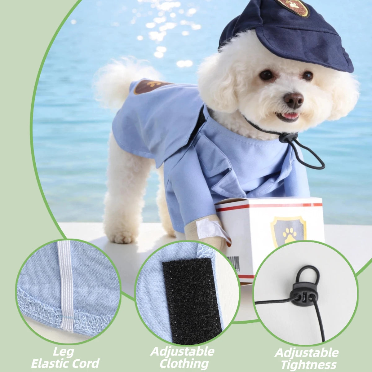 Cute I YAN pet dog transformation costume for small dogs, featuring seasonal, fashionable universal clothing with adorable design.