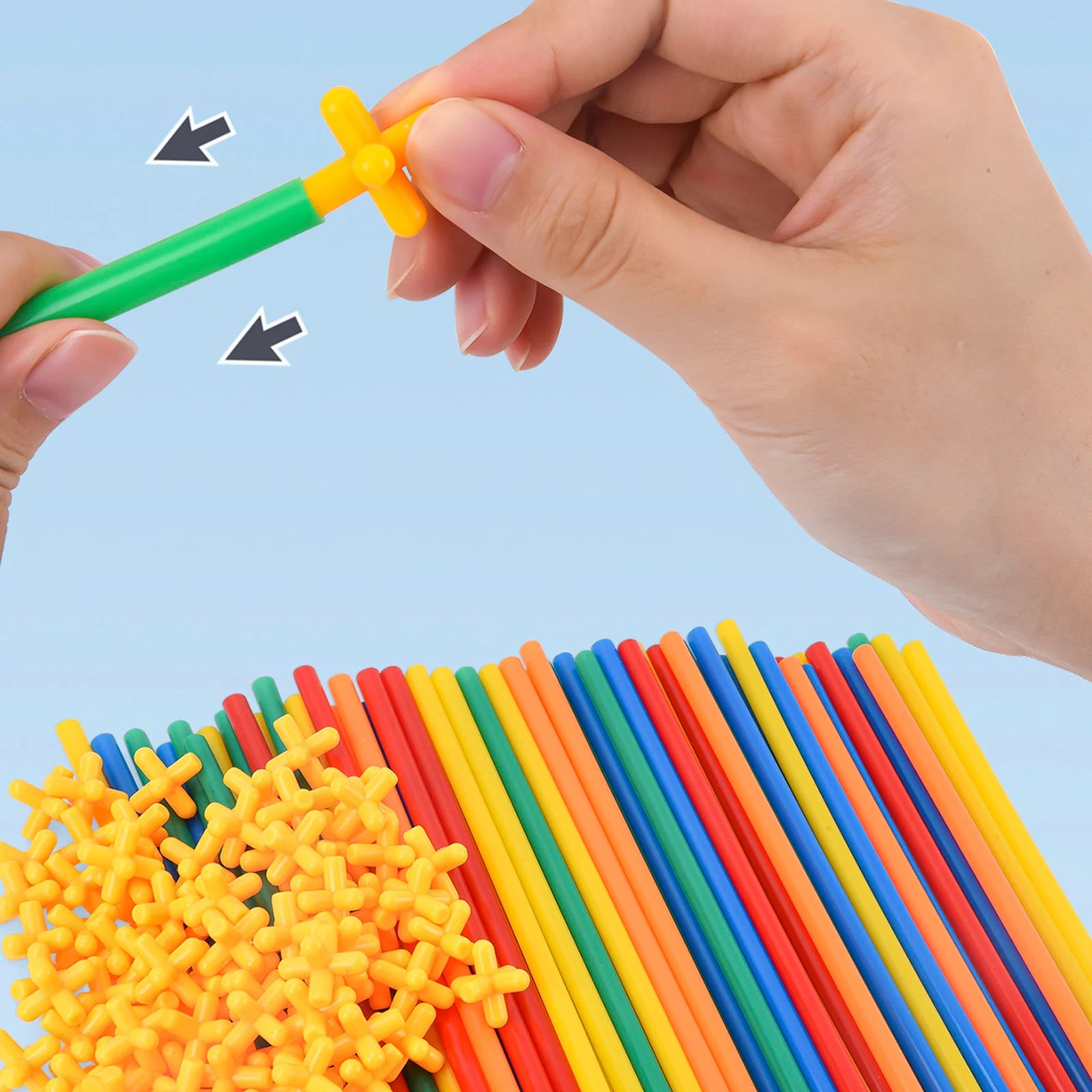 Yiqu Soft Straw Magic Smart Stick Building Block Construction Puzzle Diy Home School Children'S Toy Construction Puzzle Hallowee