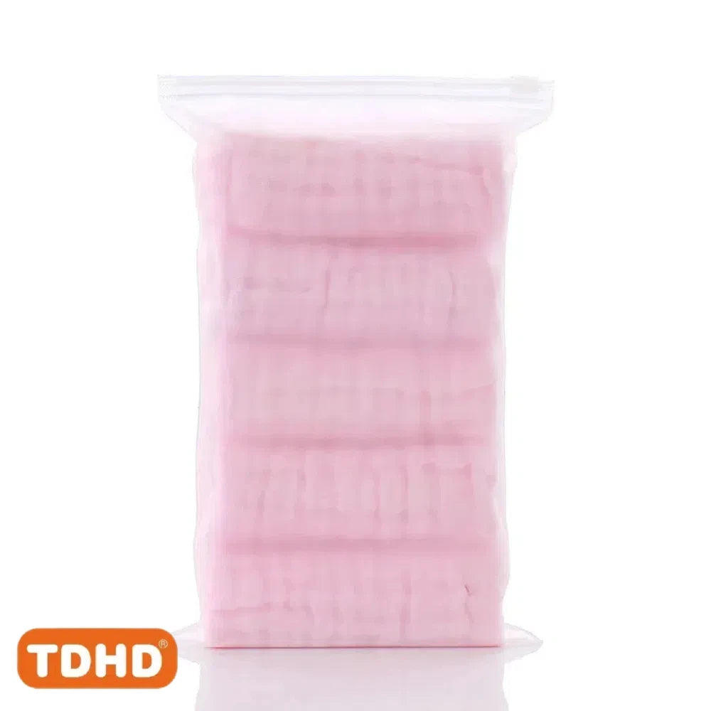 Baby Gauze Saliva Towels 5-Pack Pure Cotton 6-Layer – Absorbent Burp Cloths for Newborns 0-12M - I YAN