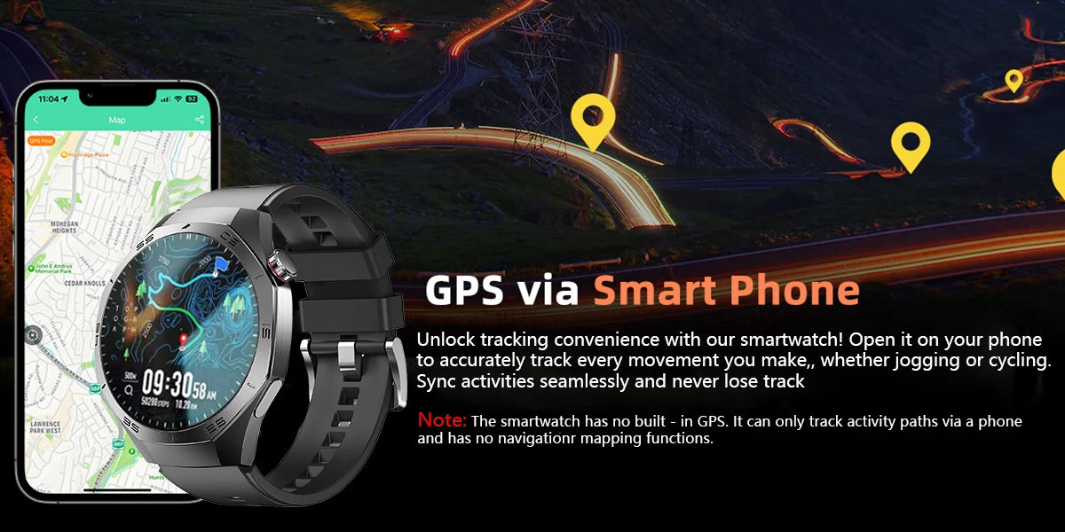 Android and ios Smart Watch Men AMOLED Screen GPS Motion trajectory Heart Rate Bluetooth Calls SmartWatch Waterproof