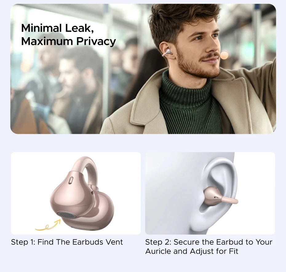 UGREEN Ear Clip EarBuds OWS Wireless Bluetooth Earphones TWS Headphones