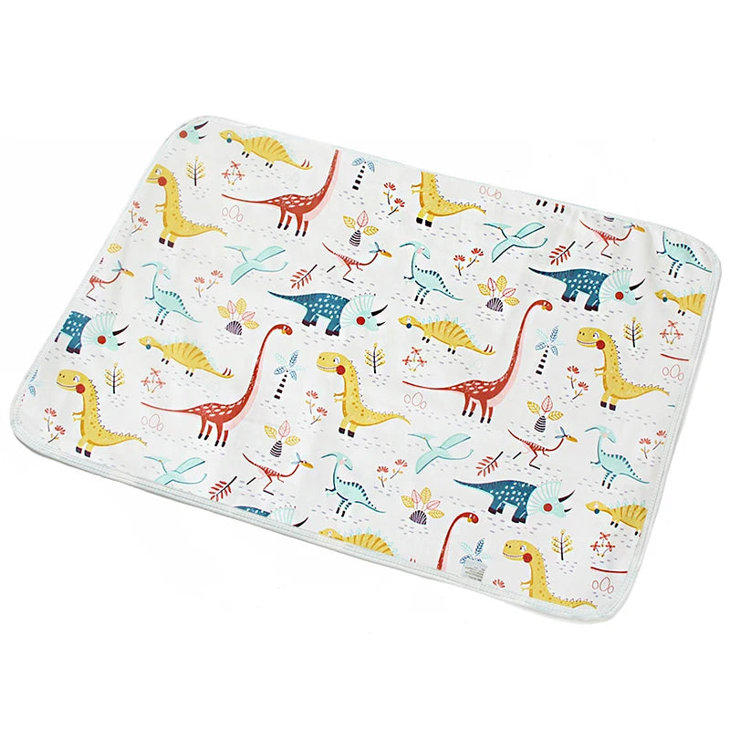 Waterproof baby changing pad cover by I YAN, reusable diaper pad with soft fabric for travel and home use.