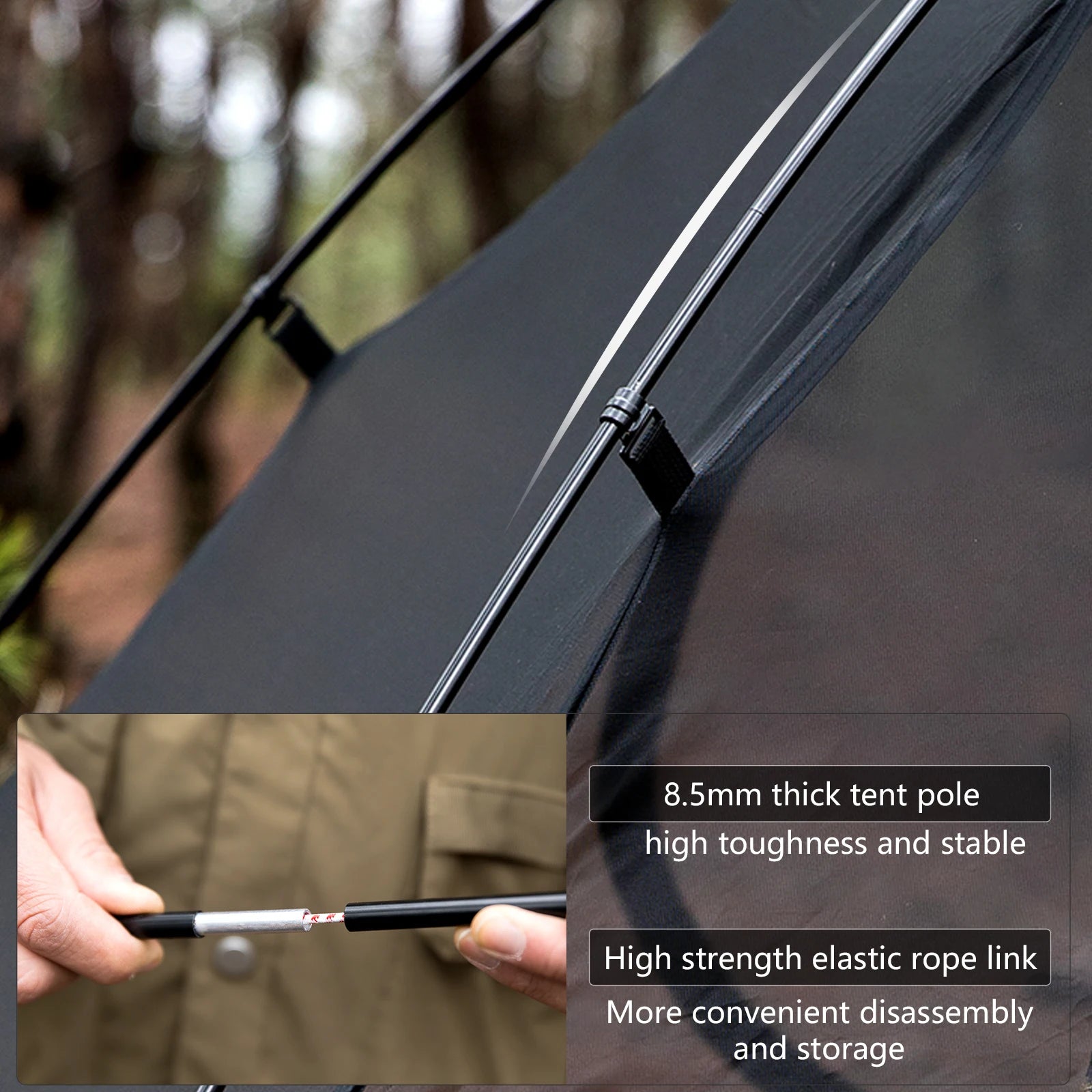 BISINNA Camping Tent 2 Persons Portable Waterproof Backpacking Tent Double-layer Outdoor Hiking Travel Camping Equipment