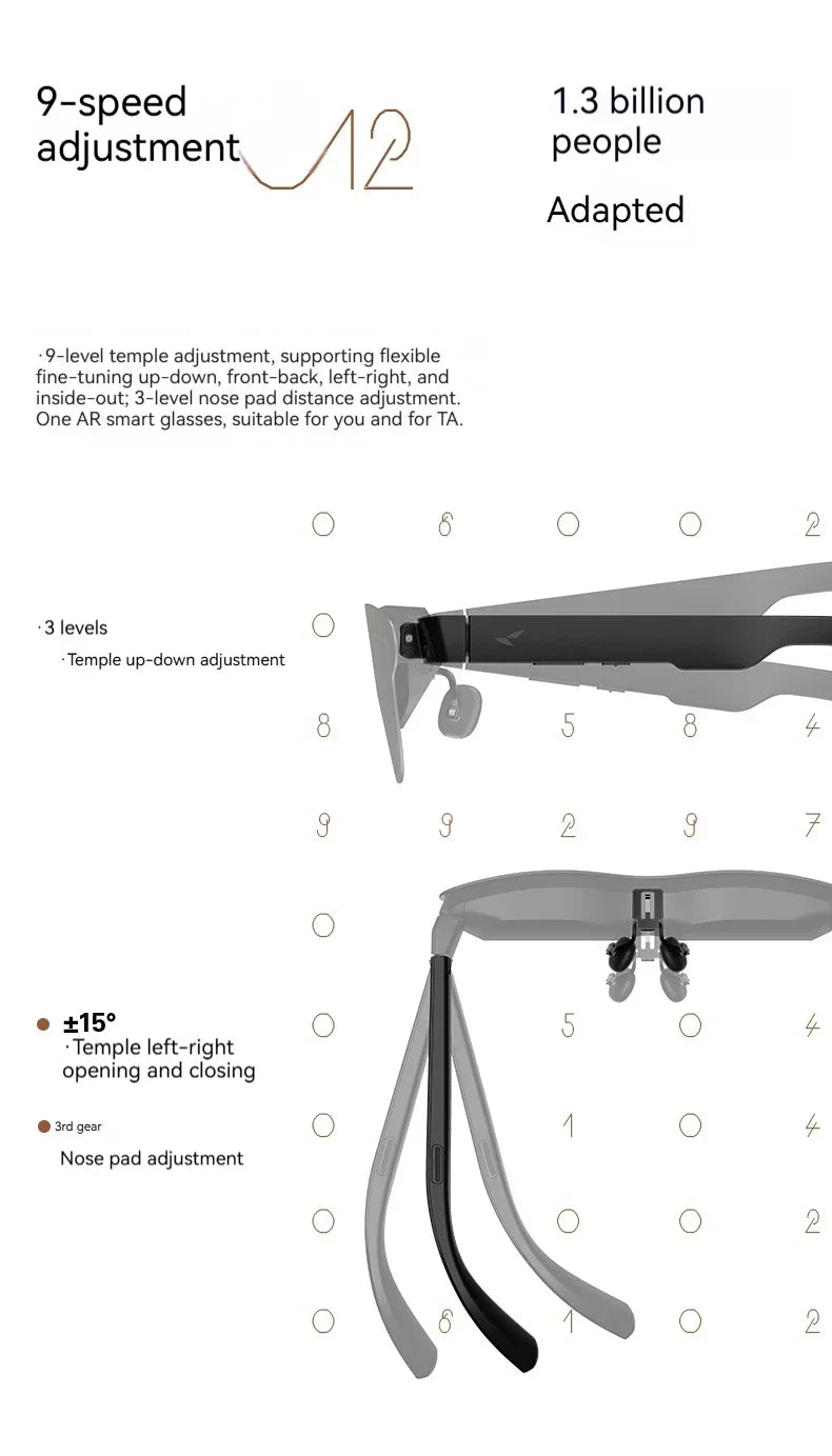 Rayneo Air 4 Pro Smart AR Glasses 3G Voice Control IPX-5 Waterproof 4K Video Capture Head-Mounted XR Support DP Agreement