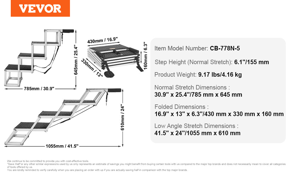 Foldable I YAN SucceBuy dog stairs for cars, lightweight aluminum pet steps suitable for SUVs and trucks, supports up to 150 lbs.