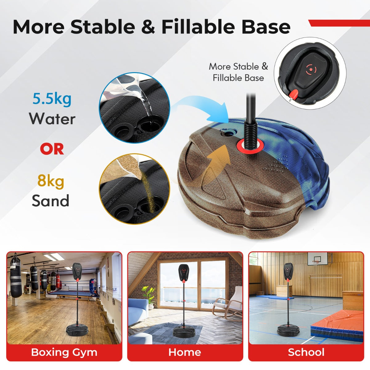 Inflation-Free boxing set for kids with punching bag and gloves, featuring quick rebound design, suitable for 5+ years old by I YAN
