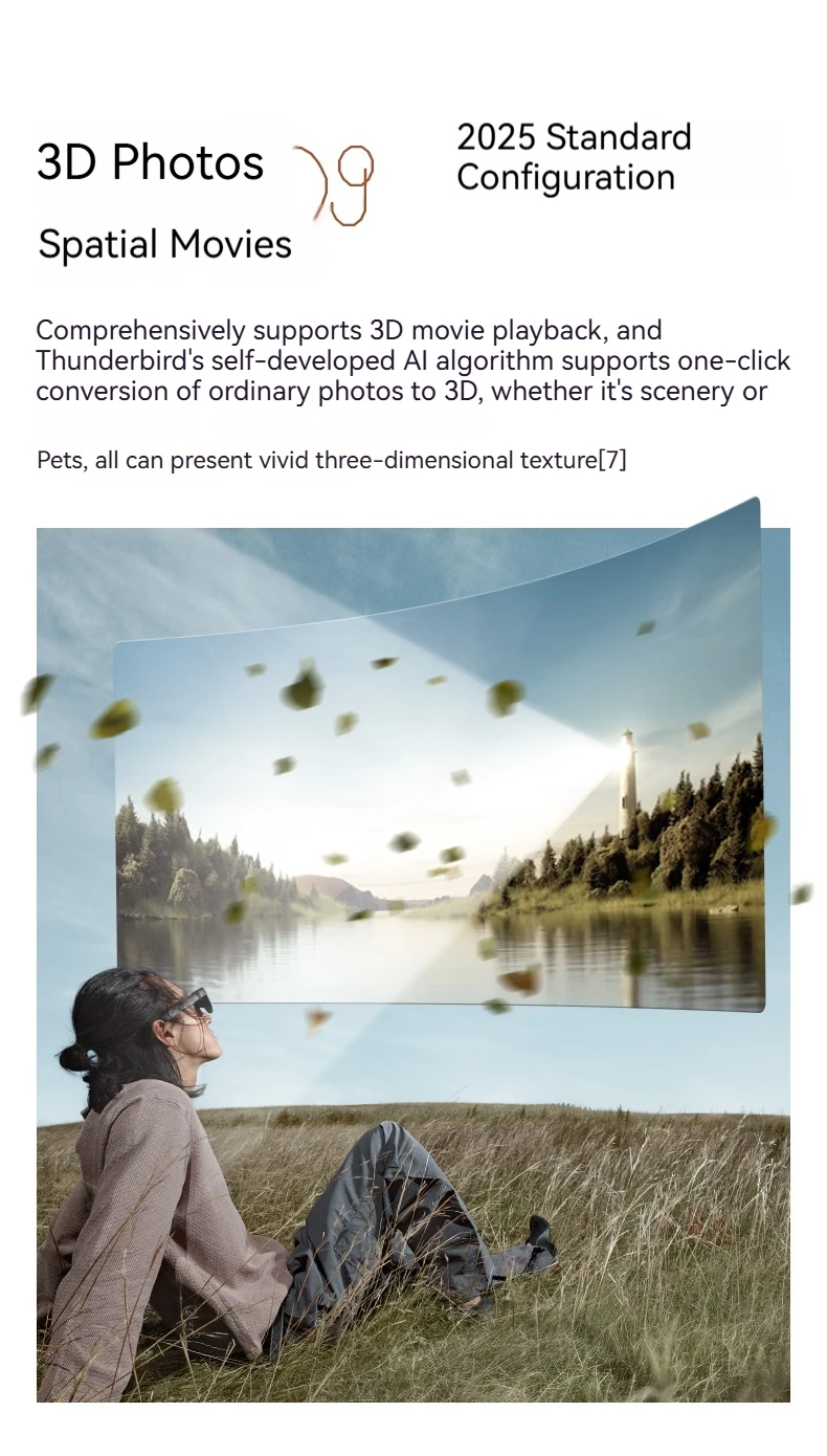 RayNeo Air 4 Pro smart AR glasses Supports HDR10 3840Hz 4 speakers 1200 nits Micro-OLED dual-layer screen AR glasses
